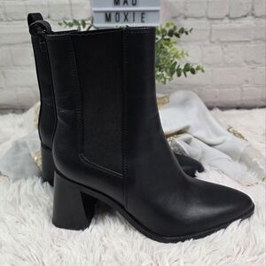 NEW Zara Chelsea Block Heel Ankle Boots